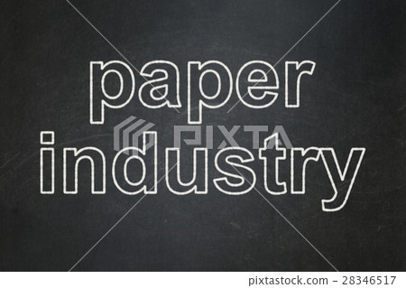 Manufacuring concept: Paper Industry on chalkboard 28346517