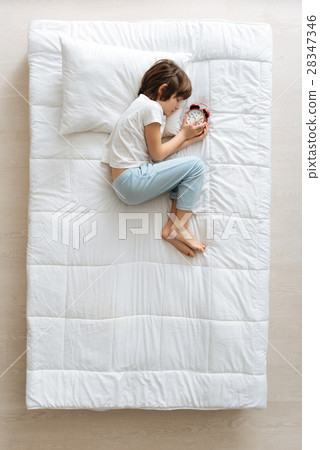 Calm nice kid waiting for the day to start Calm nice kid waiting for the day to start 28347346