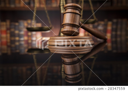 Law books, mallet of the judge, Courtroom Law books, mallet of the judge, Courtroom 28347559