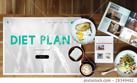 Healthy lifestyle online webpage interface Healthy lifestyle online webpage interface 28349482