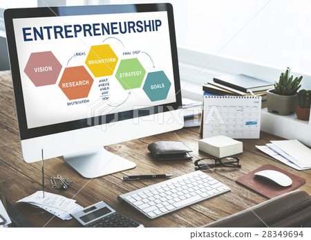 Entrepreneurship Strategey Business Plan Brainstorming Graphic Concept 28349694