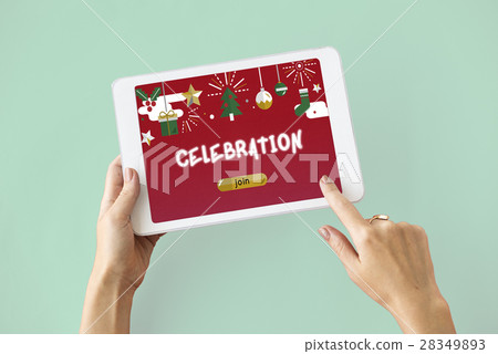 Merry X'mas Christmas Celebration Concept Merry X'mas Christmas Celebration Concept 28349893