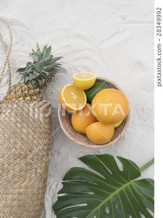 Tropical Fruit Pineapple Orange Lemon Concept Tropical Fruit Pineapple Orange Lemon Concept 28349992