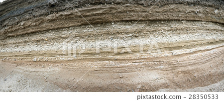 Strata of volcanic ash Strata of volcanic ash 28350533