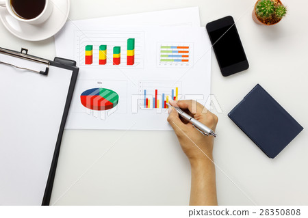 Top view accessories business office desk Top view accessories business office desk 28350808