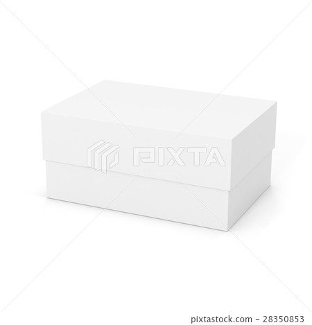 White closed product package box isolated on white 28350853