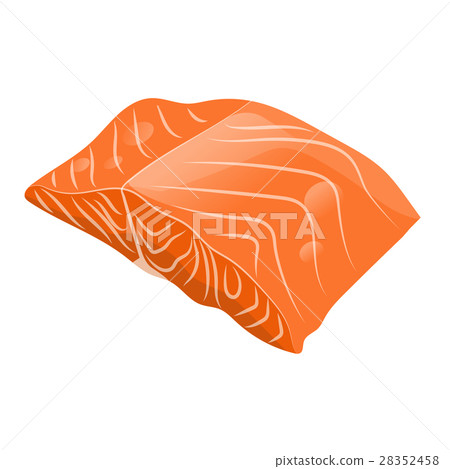 Fish steak of salmon isolated illustration 28352458