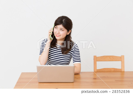 看個人計算機的婦女電話 28352836