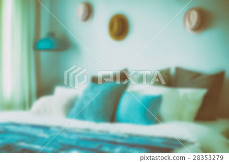 blur image of blue color scheme teenager bedroom blur image of blue color scheme teenager bedroom 28353279