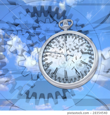 The gear of the clock carves time 28354540