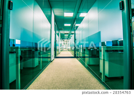 Long corridor with offices on left and right Long corridor with offices on left and right 28354763