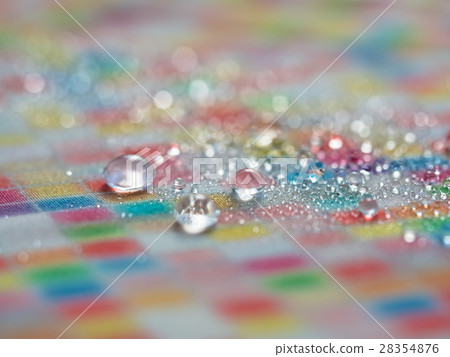 Super water repellent fabric and water drop 28354876