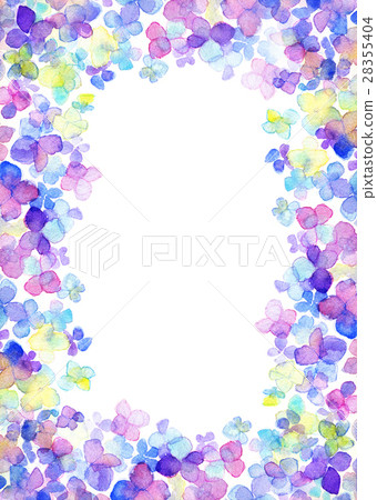 Watercolor hydrangea frame 28355404