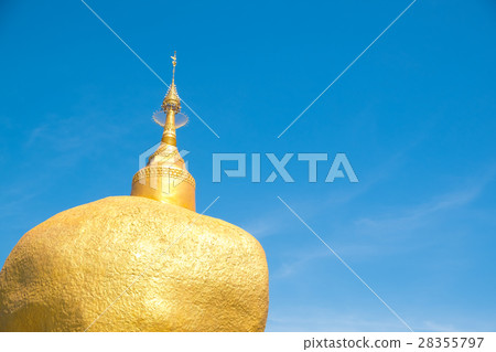 Golden rock with Pagoda 28355797