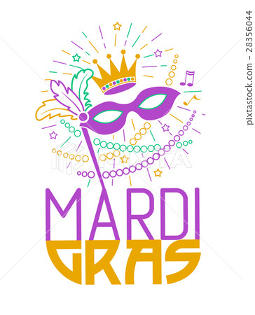 Mardi Gras Party Mask Greeting card. Mardi Gras Party Mask Greeting card. 28356044