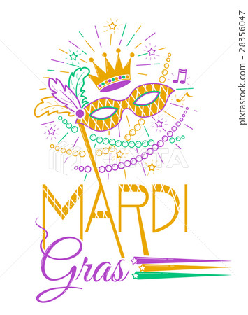 Mardi Gras Party Mask Mardi Gras Party Mask 28356047