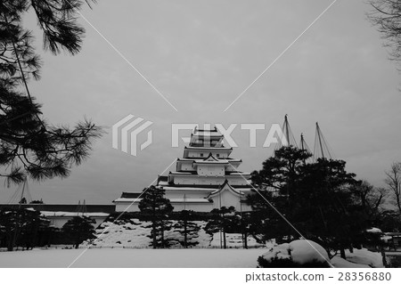 雪Aizuwakamatsu城堡第2部分 28356880