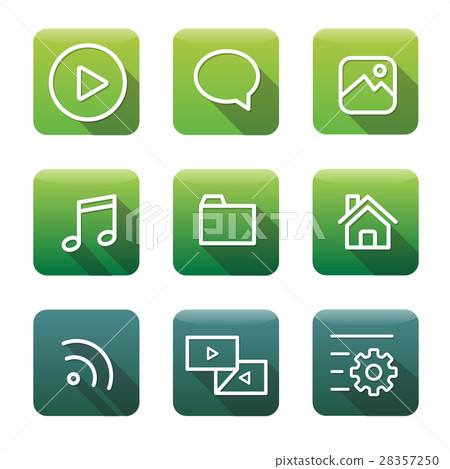 Icon Collection Vector Application Content Concept 28357250