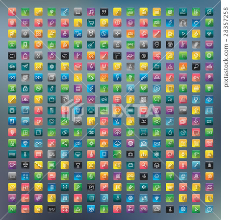 Icon Collection Vector Application Content Concept Icon Collection Vector Application Content Concept 28357258