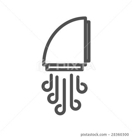 Hand dryer line icon Hand dryer line icon 28360300