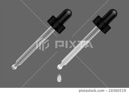 real liquid glass eye dropper vector 28360519