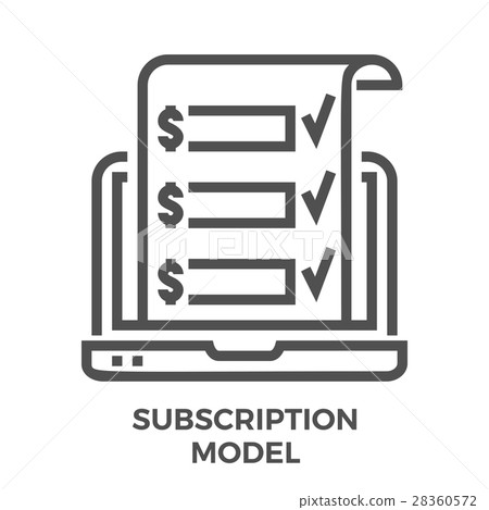 Subscription model line icon Subscription model line icon 28360572