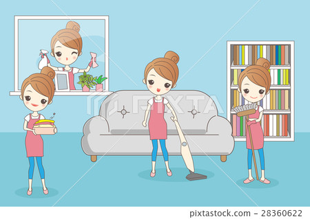 cartoon housewife do work cartoon housewife do work 28360622