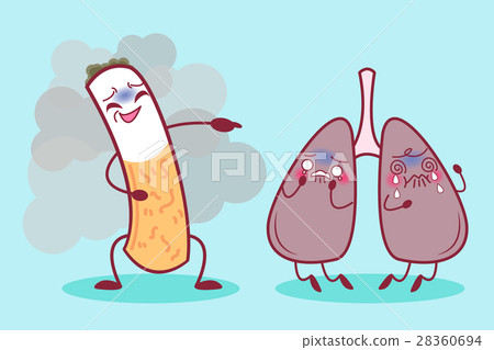 cartoon lung feel scare cartoon lung feel scare 28360694
