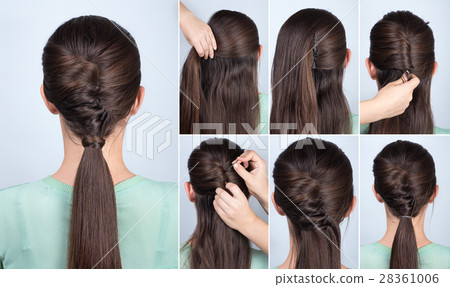 hairstyle ponytail with twist hair tutorial hairstyle ponytail with twist hair tutorial 28361006