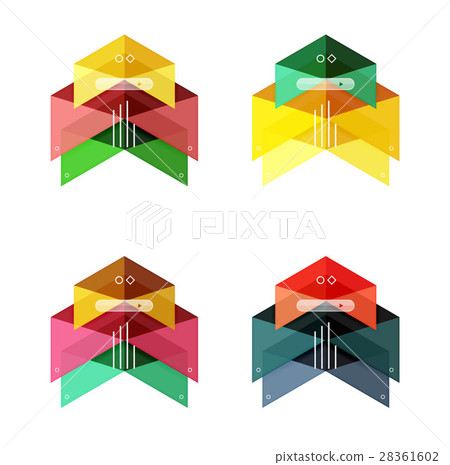 Vector blank infographic arrow templates - Stock Illustration [28361602 ...