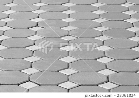 Hexagonal brick flooring background Hexagonal brick flooring background 28361824