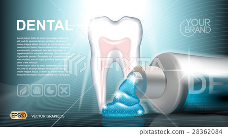 Digital vector blue medicine toothpaste 28362084