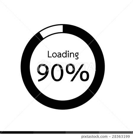 Circle Loading , Progress Bars indicator Icon - Stock Illustration ...