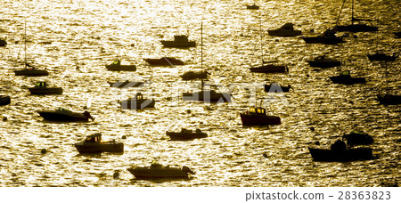 Boats, yachts in the port of historical city Saint 28363823