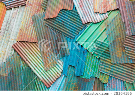 old zinc wall 28364196