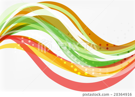 Colorful wave stripes and lines - Stock Illustration [28364916] - PIXTA