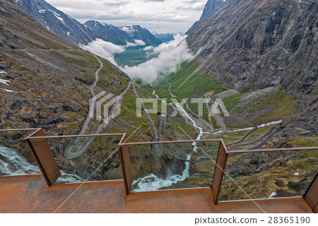 Trollstigen - scenic mountain road in Norway. 28365190
