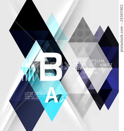 Infographic template - triangle tiles background 28365901