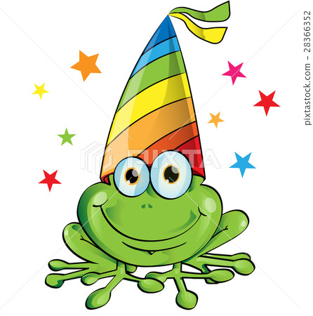 crazy frog party cartoon on white background 28366352