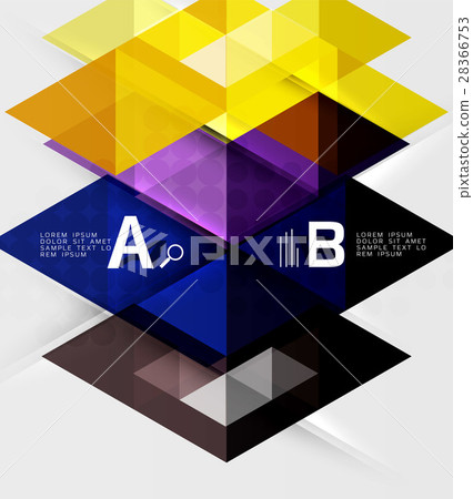 Futuristic triangle tile background with options Futuristic triangle tile background with options 28366753