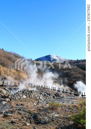 Vertical composition of Komatsu Hell Promenade in Kuju winter 28367992