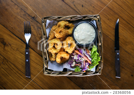 Fried calamari rings Fried calamari rings 28368056