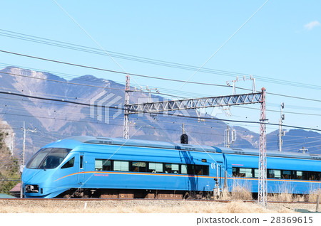 Tanzawa mountain ranges and Odakyu Romance car 60000 MSE 28369615
