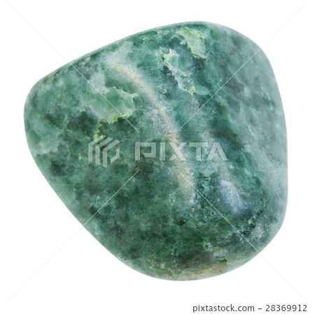 polished green jadeite stone isolated 28369912