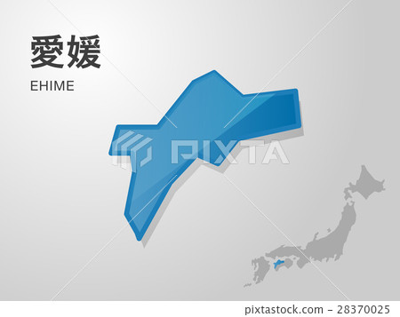 Map of Ehime Prefecture - Stock Illustration [28370025] - PIXTA