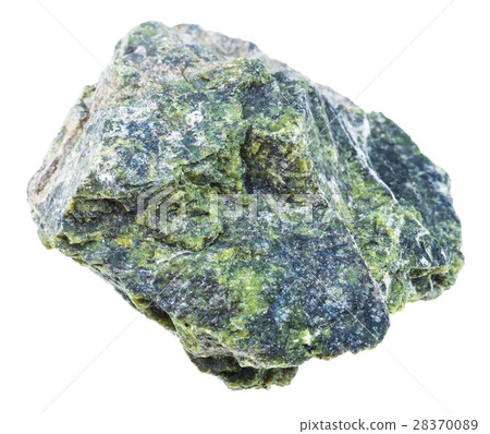 raw serpentine stone isolated on white raw serpentine stone isolated on white 28370089