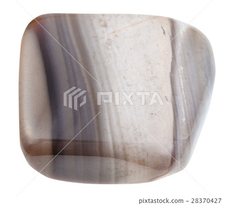 tumbled flint stone isolated on white tumbled flint stone isolated on white 28370427