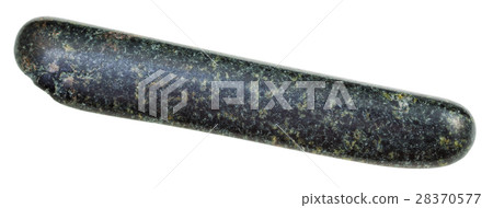 tumbled tholeiite rock isolated 28370577