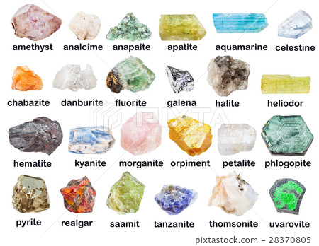 collection of raw minerals with descriptions collection of raw minerals with descriptions 28370805