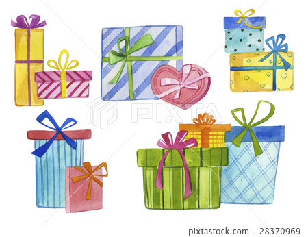 Watercolor gift boxes Watercolor gift boxes 28370969